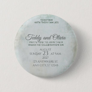 Macaron Rond 5 Cm Faire-part de mariage floral à moulin à vent rusti