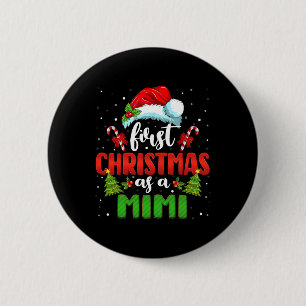 Macaron Rond 5 Cm Faire-part Père Noël Premier Noël En Famille Mimi