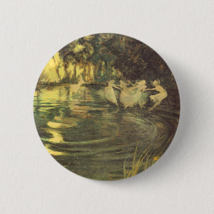 Macaron Rond 5 Cm Fairies Whirl par Arthur Black, Vintage Fairy Danc