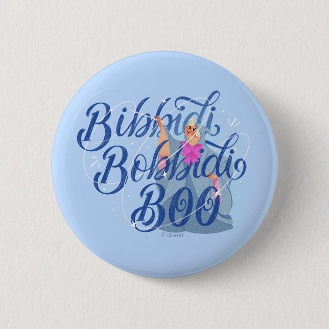 Macaron Rond 5 Cm Fairy Godmother - Bibbidi Bobbidi Boo (Devant)