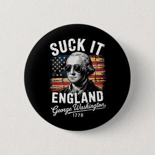 Macaron Rond 5 Cm Fais Nous Voir Angleterre 4 Juillet George Washing