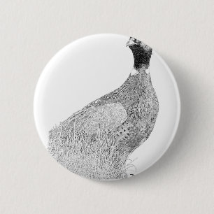 Macaron Rond 5 Cm Faisan de Ringneck