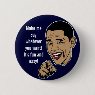 Macaron Rond 5 Cm Faites à entretien d'Obama le bouton