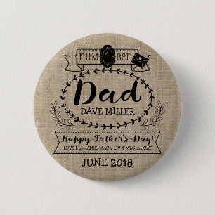 Macaron Rond 5 Cm Faites à votre propre numéro de fête des pères