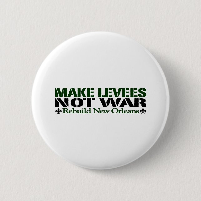 Macaron Rond 5 Cm Faites la guerre de levées pas (Devant)
