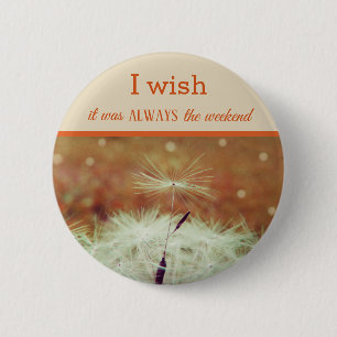 Macaron Rond 5 Cm Faites un insigne de dandilion de souhait