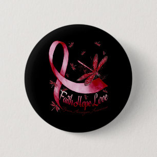Macaron Rond 5 Cm Faith Hope Love Cerveau Aneurysme Sensibilisation