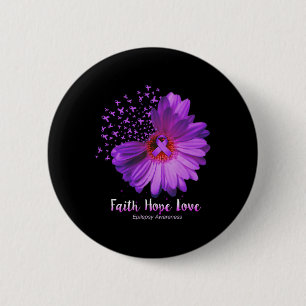 Macaron Rond 5 Cm Faith Hope Love Epilepsy Awareness Sunflower