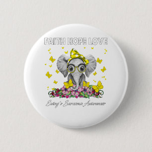 Macaron Rond 5 Cm Faith Hope Love Ewings Sarcoma Awareness