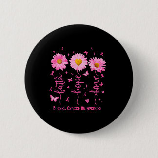 Macaron Rond 5 Cm Faith Hope Love Pink Ribbon Cancer du sein Prix