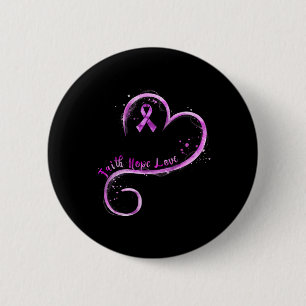 Macaron Rond 5 Cm Faith Hope Love Purple Ribbon Overdose Sensibilisa