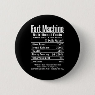 Macaron Rond 5 Cm Faits Nutritionnels Machine à Pets Blagues de Papa