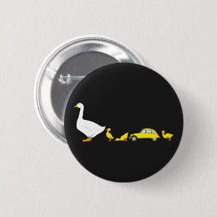Macaron Rond 5 Cm Famille de canards oldtimer 2cv