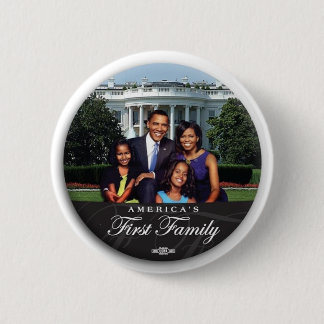 Macaron Rond 5 Cm Famille d'Obama 2" bouton