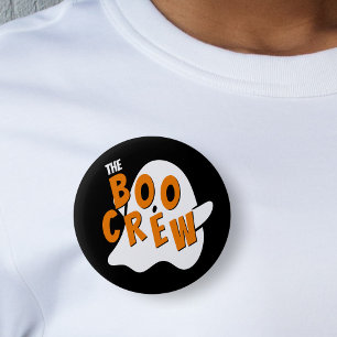 Macaron Rond 5 Cm Famille Fantôme d'équipage Boo Halloween Noir
