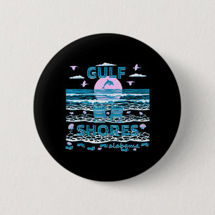 Macaron Rond 5 Cm Famille mignonne amoureuse des dauphins Gulf Shore