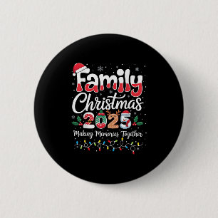 Macaron Rond 5 Cm Famille Noël 2025 Matching tenue Xmas Squad S