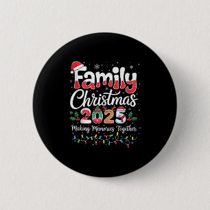 Macaron Rond 5 Cm Famille Noël 2025 Matching tenue Xmas Squad S