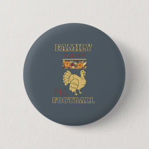 Macaron Rond 5 Cm Famille Turquie tarte Thanksgiving Football Outdoo
