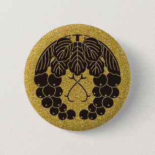Macaron Rond 5 Cm [Family Crest] Bouton rond deux raisins