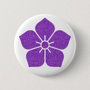 Macaron Rond 5 Cm [Family Crests] Kikyo flower Button