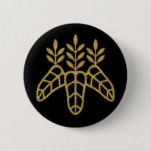 Macaron Rond 5 Cm [Family Crests] Taiko Paulownia Round Button