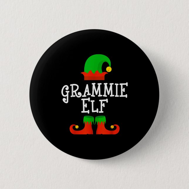 Macaron Rond 5 Cm Family I'm The Grammie Elf Christmas Matching Paja (Devant)