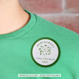 Macaron Rond 5 Cm Family Reunion Family Tree Green Personalized