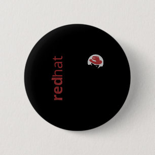 Macaron Rond 5 Cm Fan Casquette rouge Linux Tee Tux Penguin Open Sou