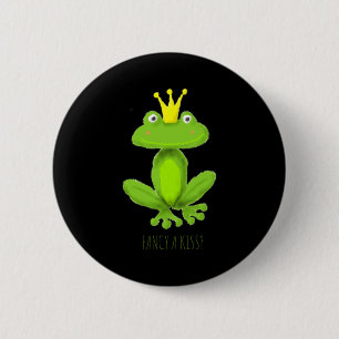 Macaron Rond 5 Cm Fancy A Kiss Prince Grenouille Dessin Animé Saint