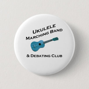 Macaron Rond 5 Cm Fanfare d'ukulélé et club de discussion