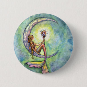 Macaron Rond 5 Cm Fantaisie de sirène Art féerique par Molly Harriso