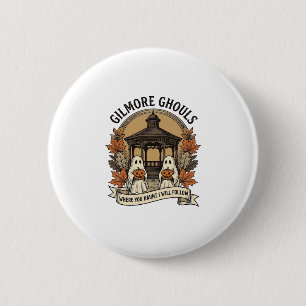 Macaron Rond 5 Cm Fantôme de Halloween vintage des monstres de Gilmo