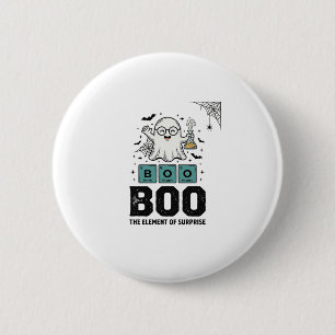 Macaron Rond 5 Cm Fantôme d'Halloween Boo Science Drôle Vintage_1