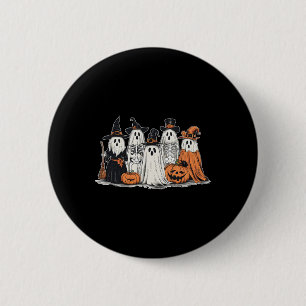 Macaron Rond 5 Cm Fantôme Et Amis En Costumes Automne Saison Hallowe