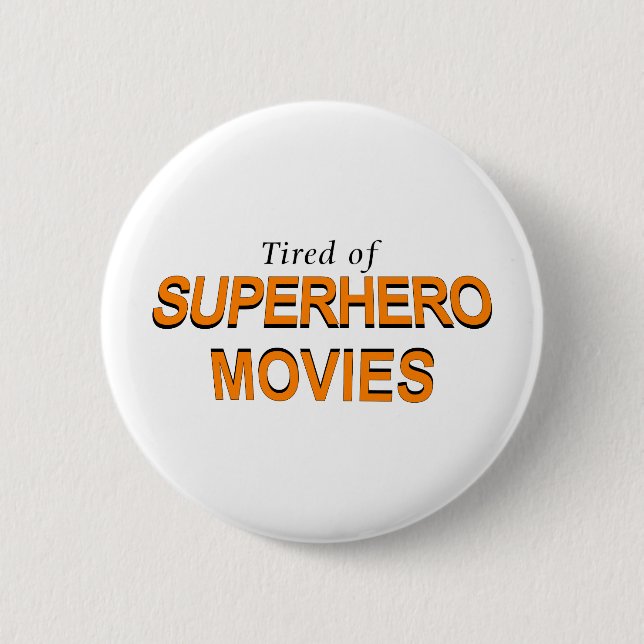 Macaron Rond 5 Cm Fatigué Des Films Superhero (Devant)