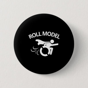 Macaron Rond 5 Cm Fauteuil roulant sarcastique handicapé drôle