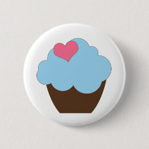 Macaron Rond 5 Cm Faveur bleue de bouton de petit gâteau