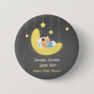 Macaron Rond 5 Cm Faveurs de Baby Shower Twinkle Twinkle Little Star