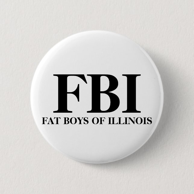 MACARON ROND 5 CM FBI, GARÇONS DE FAT DE L'ILLINOIS (Devant)