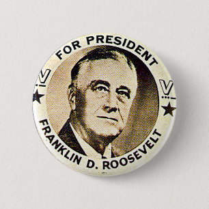 Macaron Rond 5 Cm FDR 1940 - Bouton
