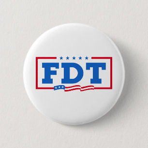 Macaron Rond 5 Cm FDT Amusant anti-Trump No-Trump
