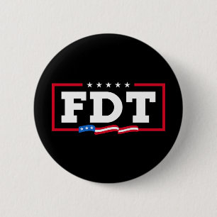 Macaron Rond 5 Cm FDT Amusant anti-Trump No-Trump