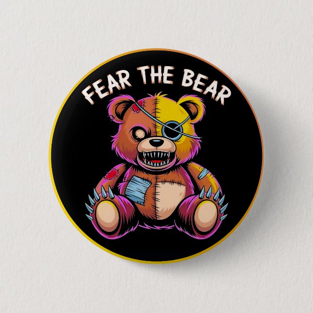 Macaron Rond 5 Cm Fear the Bear Button (Devant)