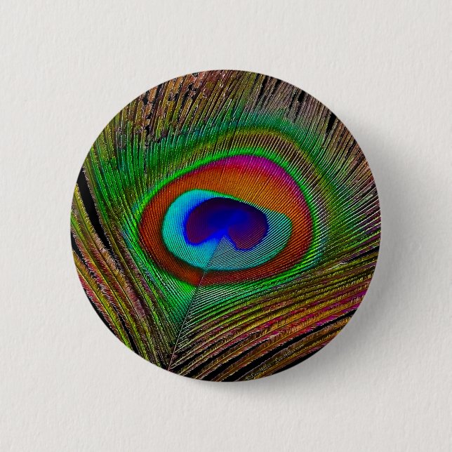 Macaron Rond 5 Cm Feather Vibrant Copper (Devant)