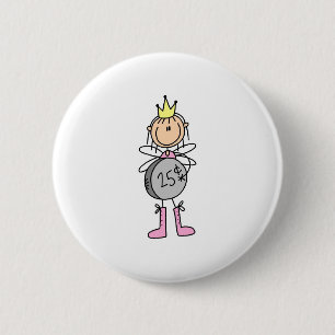 Macaron Rond 5 Cm Fée de dent donnant à certains le bouton de