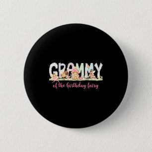 Macaron Rond 5 Cm Fée de la fête d'anniversaire Grammy Graphisme Mag