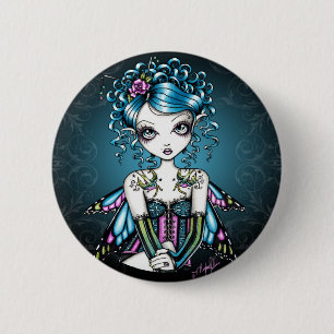 Macaron Rond 5 Cm Fée gothique de couture de Gracie