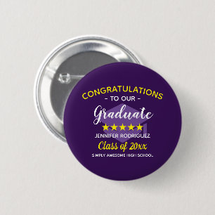 Macaron Rond 5 Cm Félicitations À Notre Diplômé