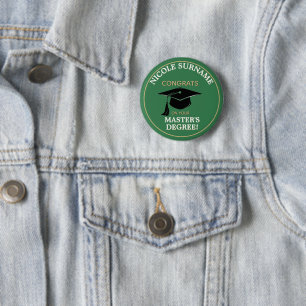 Macaron Rond 5 Cm Félicitations diplômé ! Diplôme de master personna
